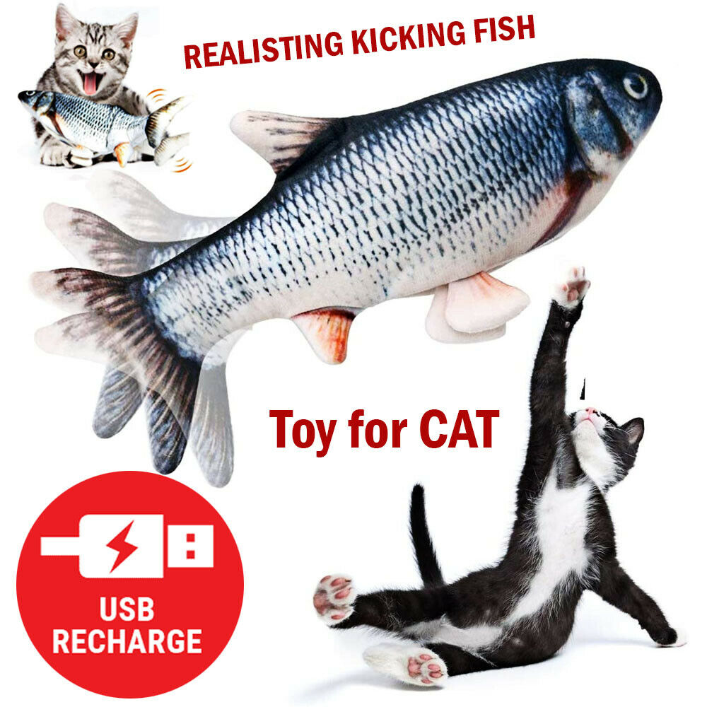 Realistic Interactive Electric Fish Cat Toy: Kicker, Jumper, and Dancing Kitten Toys