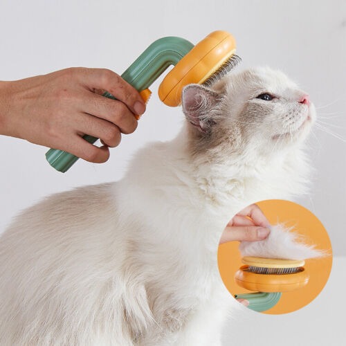 Pet Pumpkin Brush: Your Ultimate Self-Cleaning Grooming Tool for Dogs, Cats, Puppies, and Rabbits