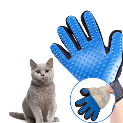 Pet Grooming Glove – The Ultimate Wool Glove for DE Shedding, Brushing, and Massaging!