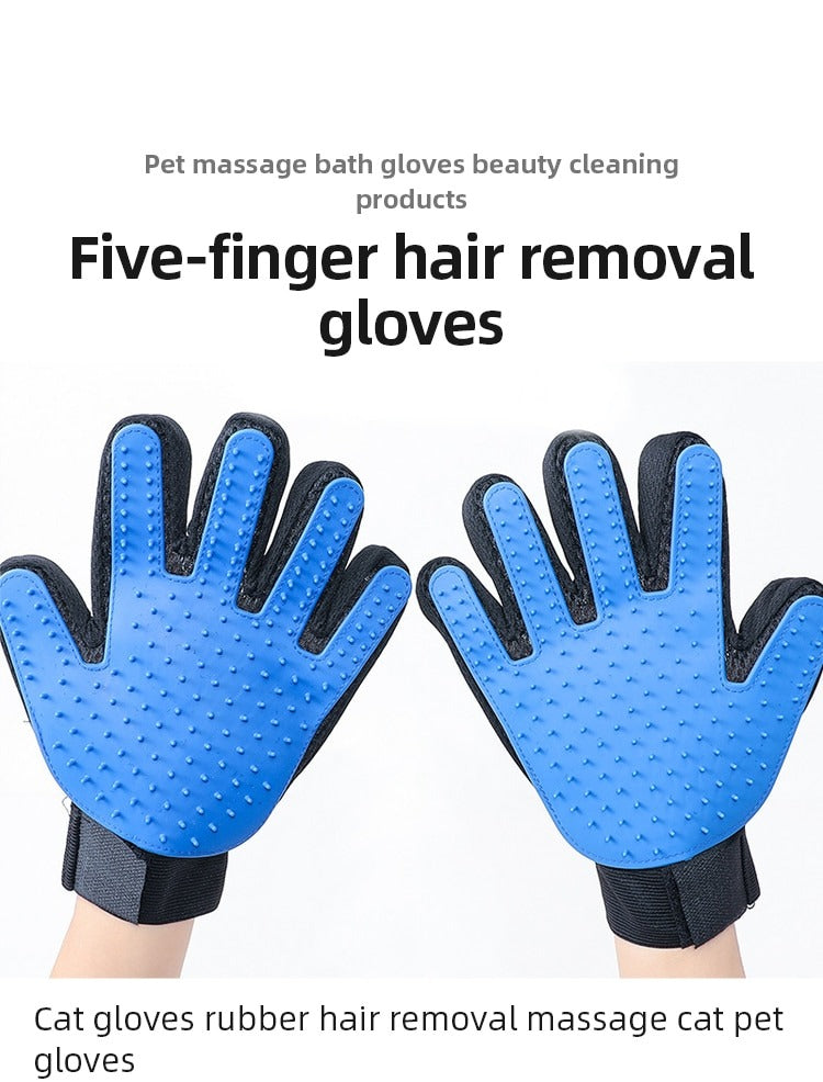 Pet Grooming Glove – The Ultimate Wool Glove for DE Shedding, Brushing, and Massaging!